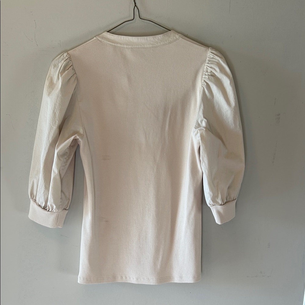 Veronica Beard Cream Button-Down Shirt - Picture 3 of 4